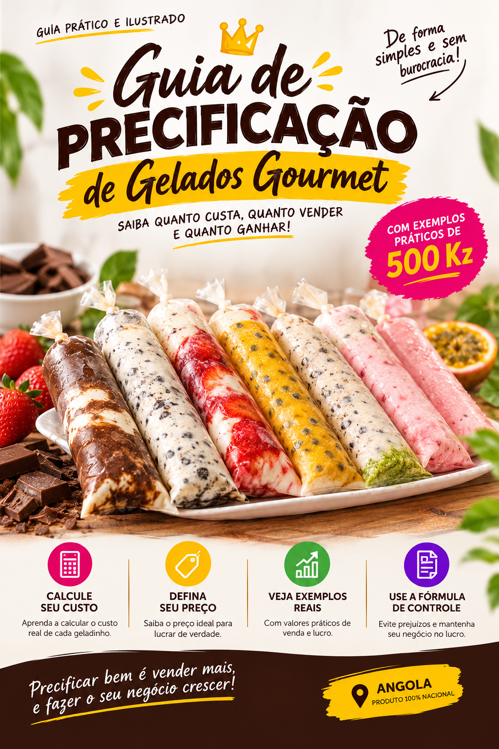 Guia de precificação de gelados gourmet