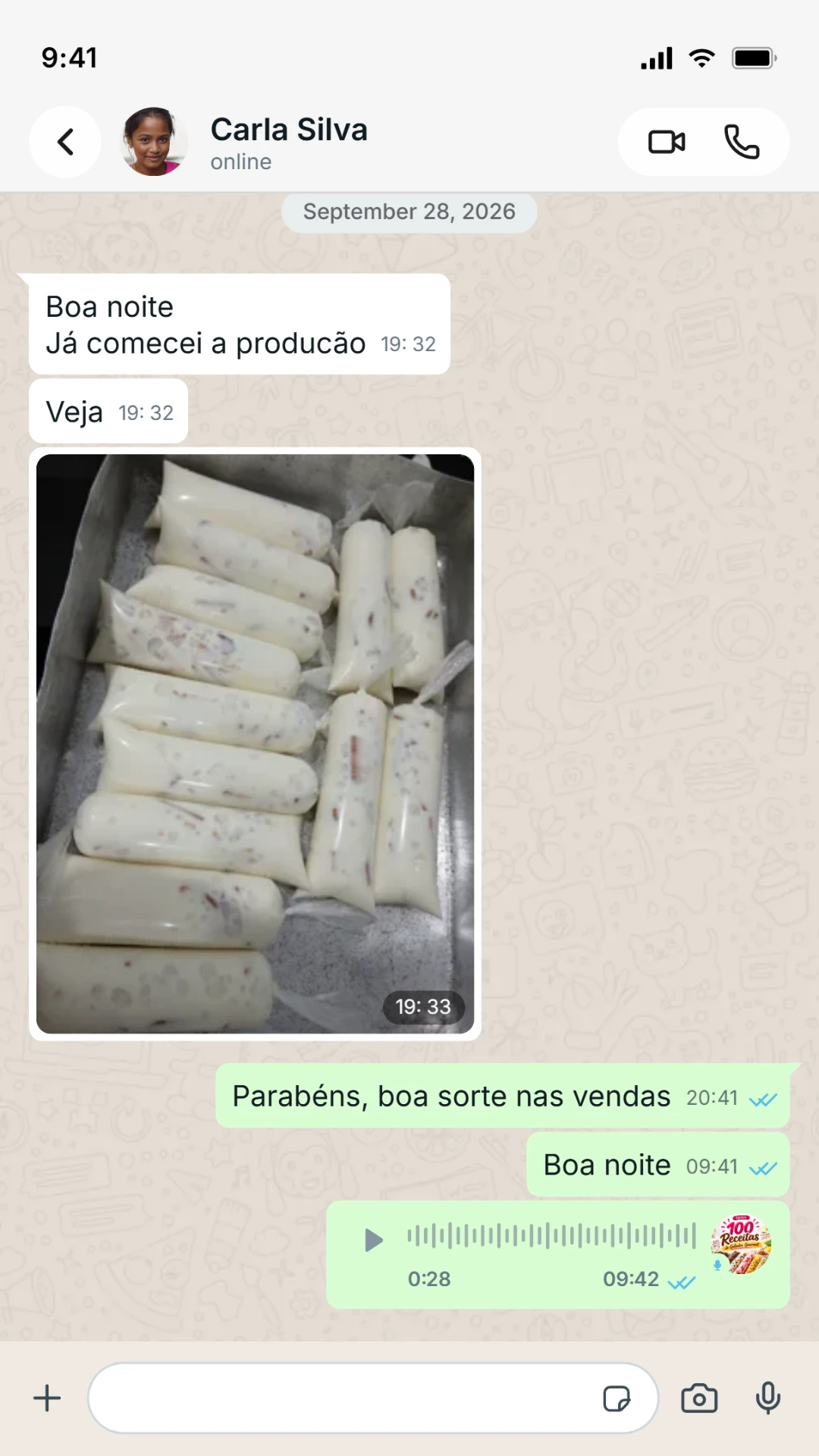 Depoimento de aluna via WhatsApp